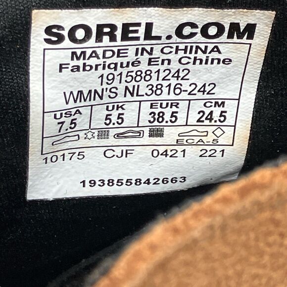 Sorel Chelsea Wedge Boots 7.5 Evie Brown Pull On Casual Heels - Picture 3 of 9